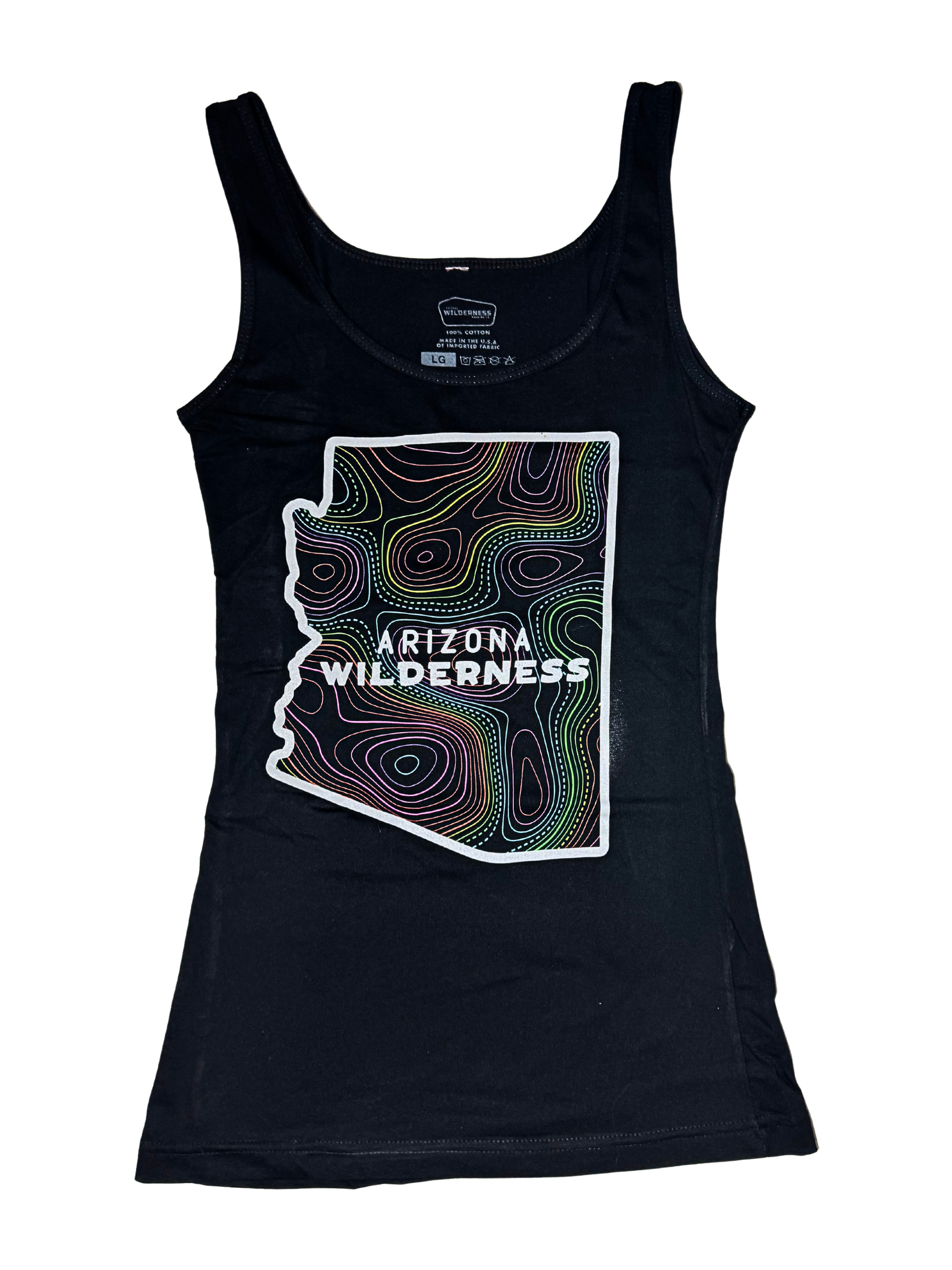 AZ Topographic- Tank Top - Black