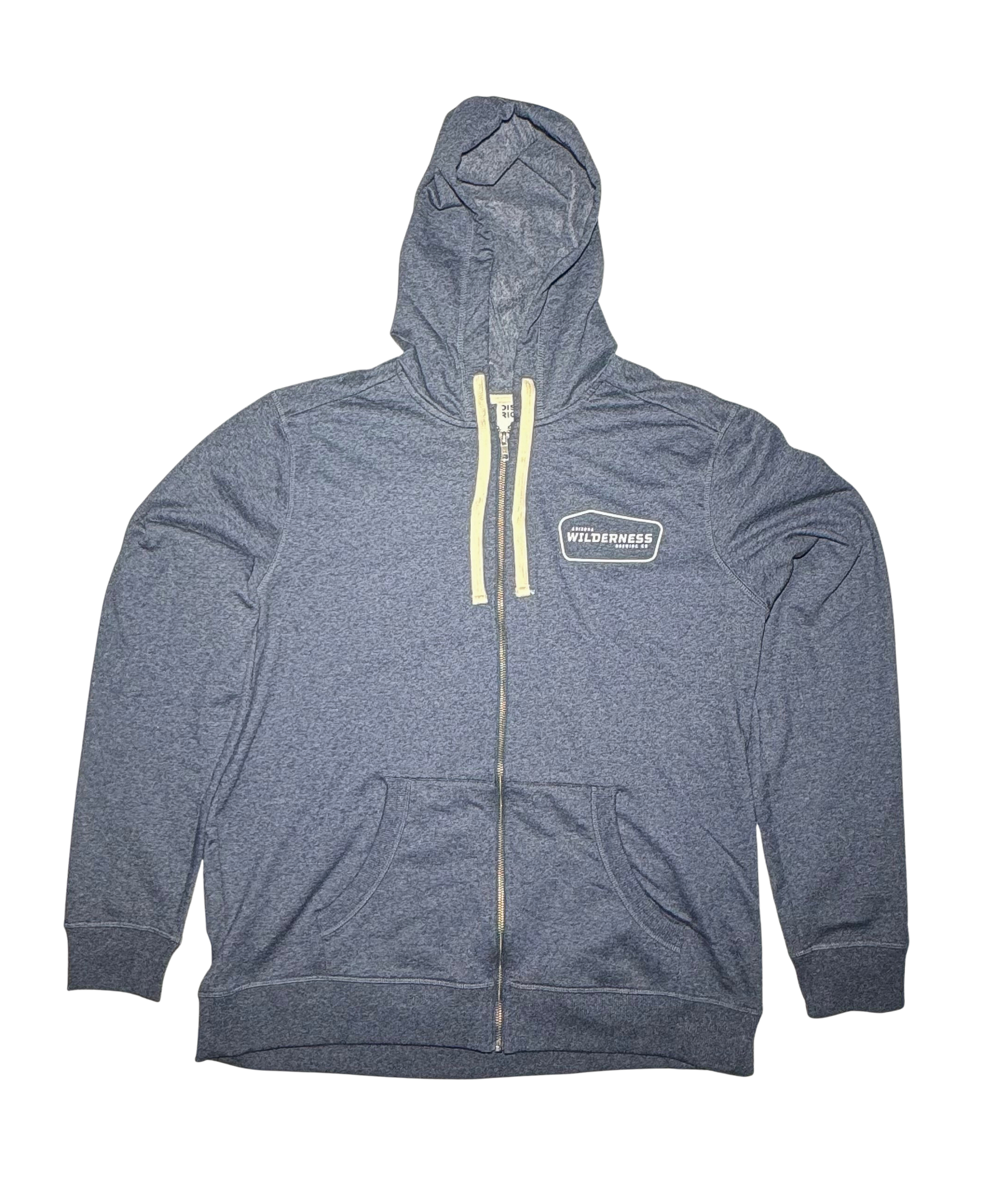 Zip-Up Hoodie - Heather Navy - 100% Recycled Fabric