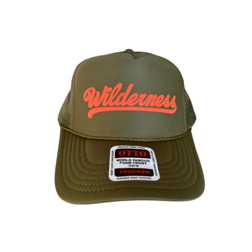 Trucker Hat - Green and Orange Wilderness