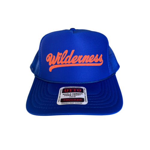 Trucker Hat - Blue and Orange Wilderness