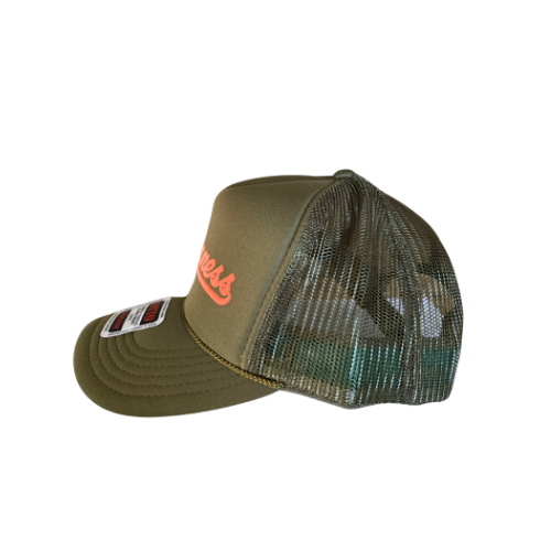 Trucker Hat - Green and Orange Wilderness