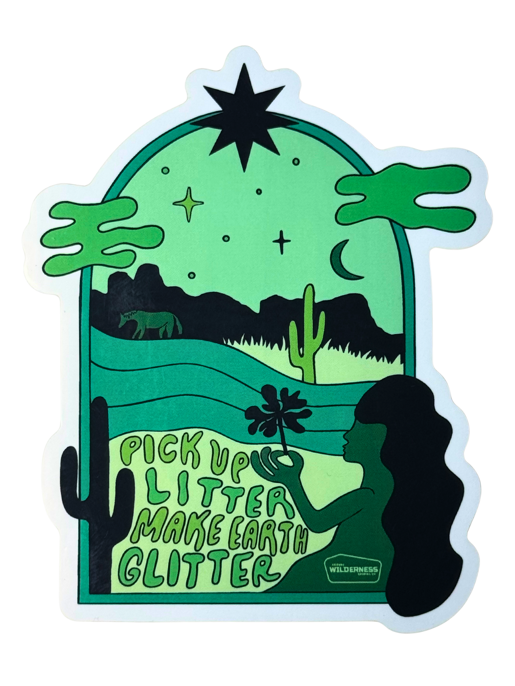 4" Pick Up Litter Make Earth Glitter