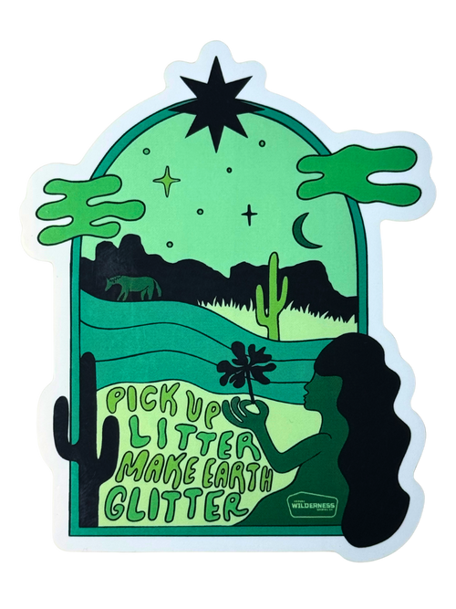 4" Pick Up Litter Make Earth Glitter